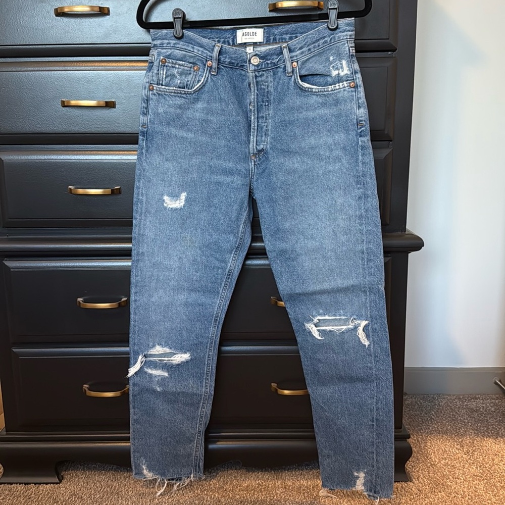 Agolde Straight Leg High Waisted Jean